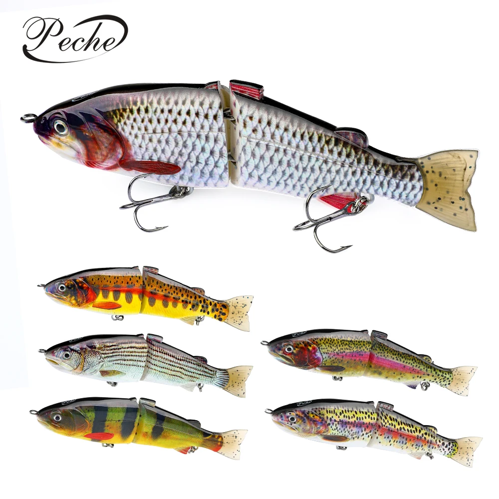 

Leurre De Peche 18.6cm/61g Fishing Lure 2 Segmented Multi Jointed Trolling Lure 3D Eye Lifelike Swimbait Saltwater Fishing Bait