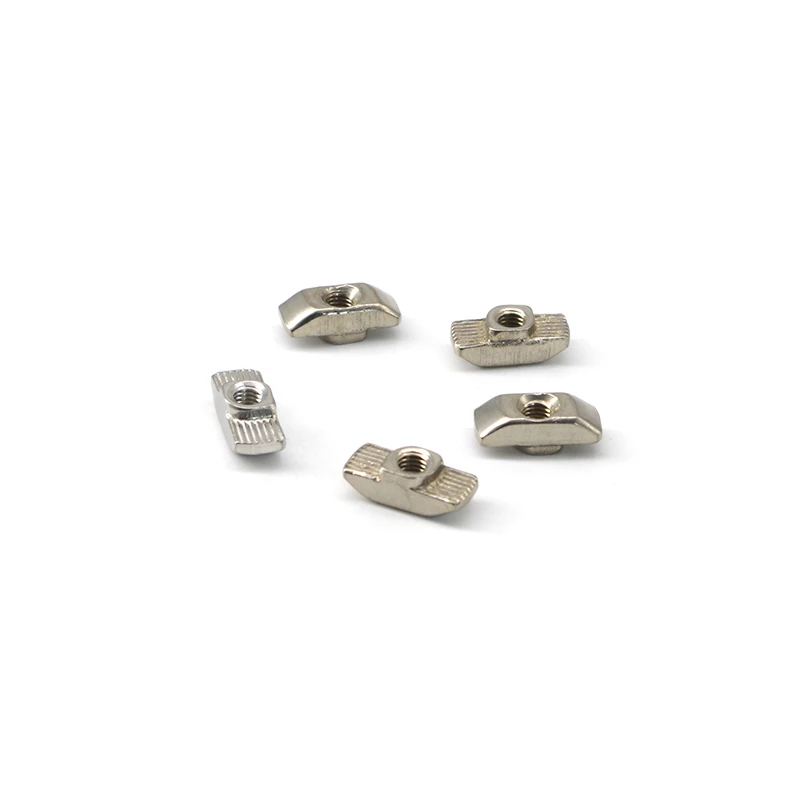 China Manufacturer Factory Price 4040 Hammer t Slot Nuts for 8mm t Slotted Profile in Stainless Steel  M4 M5 M6  M8 10-32 1/4-20