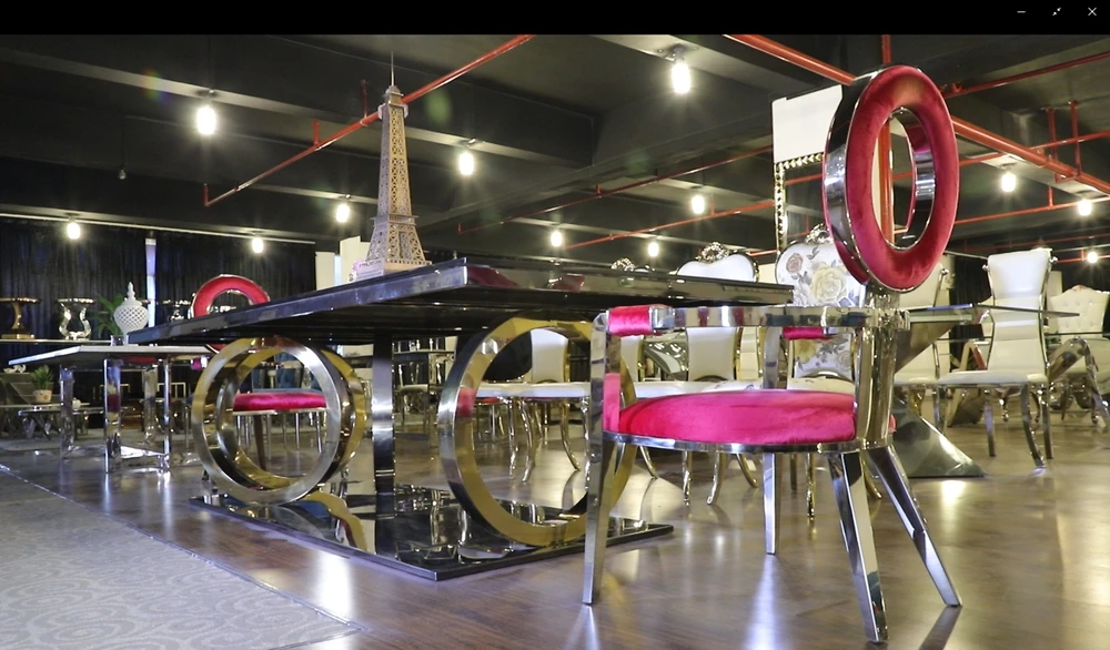 
Big size 12 seater luxury royal style dining table and chairs set 