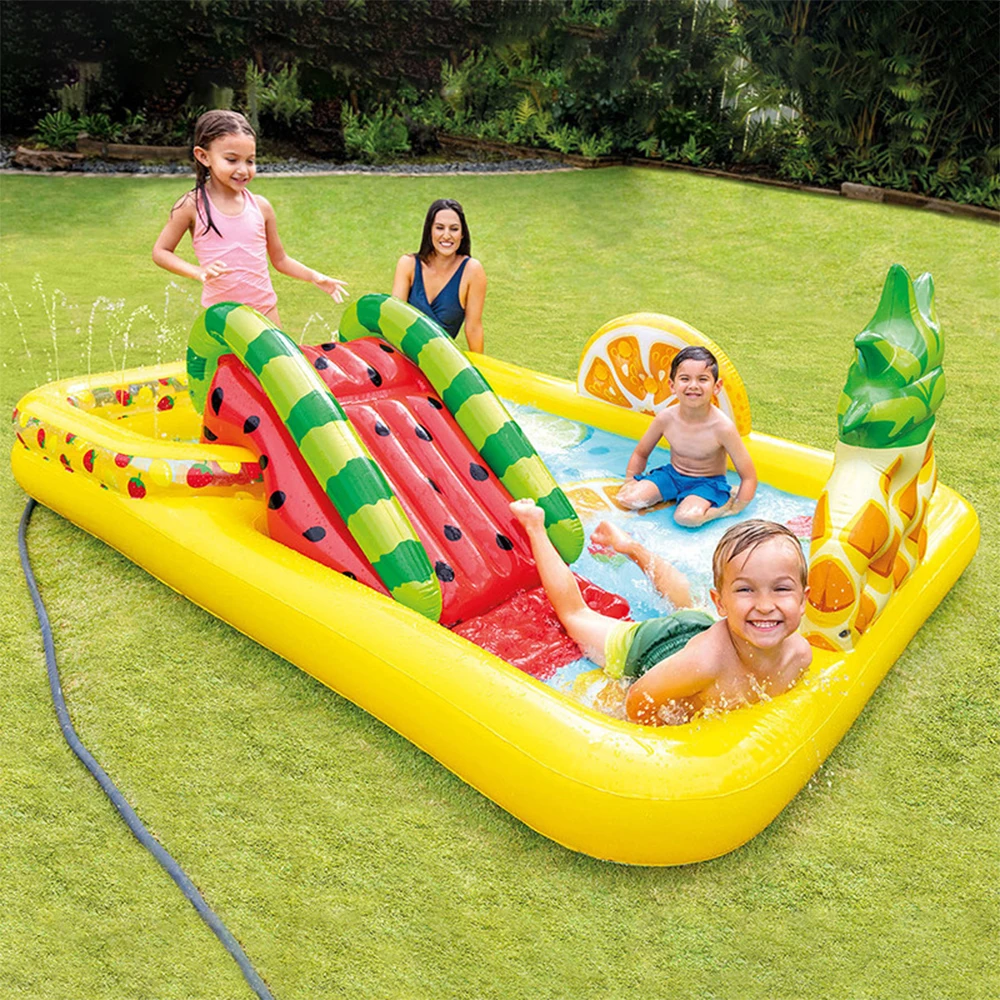 

Newbility pool party Fun 'n Fruity Inflatable Play Center slide for Kid, Picture