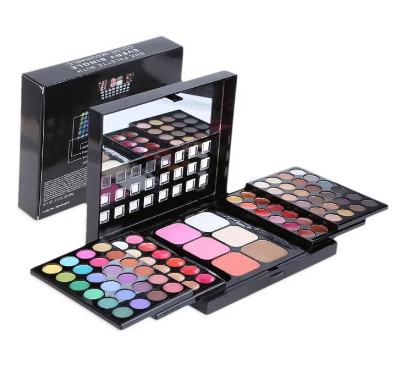 

Wholesale customized professional makeup 78 color eyeshadow palette box set