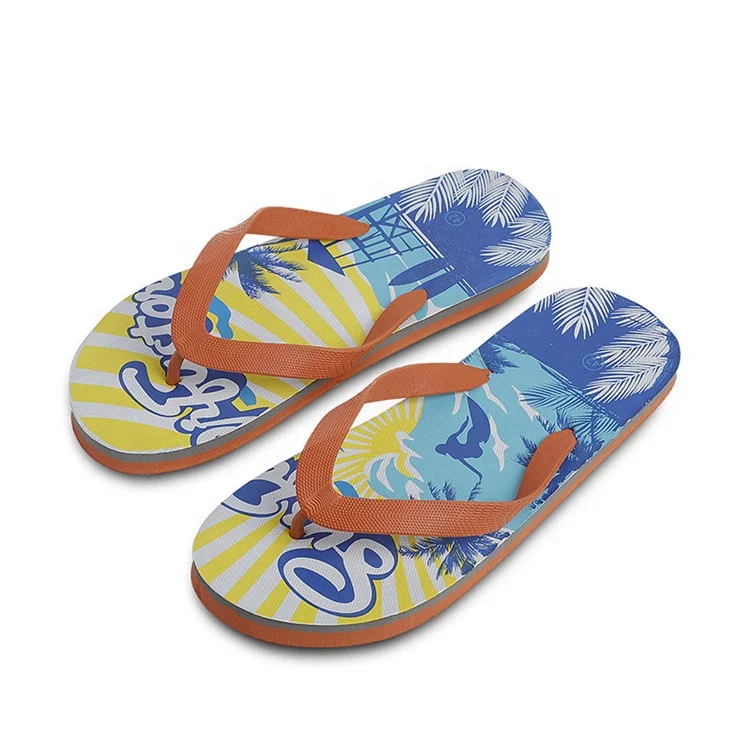 

Summer Slippers Beach Slides Print Thong Flip Flops Rubber Thong Design Cheap Personalized Flip Flop, Customized color