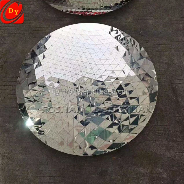 Dia1000MM Stainless Steel Concave Sculpture For Wall Decoration