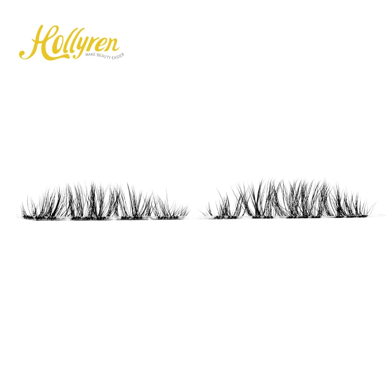 

Hollyren Professional Plastic Diy Eyelash Kit Volume Fluffy 3D Lash Clusters Diy Quick Lash Extention Pre-Cut Dly Segment Lashes