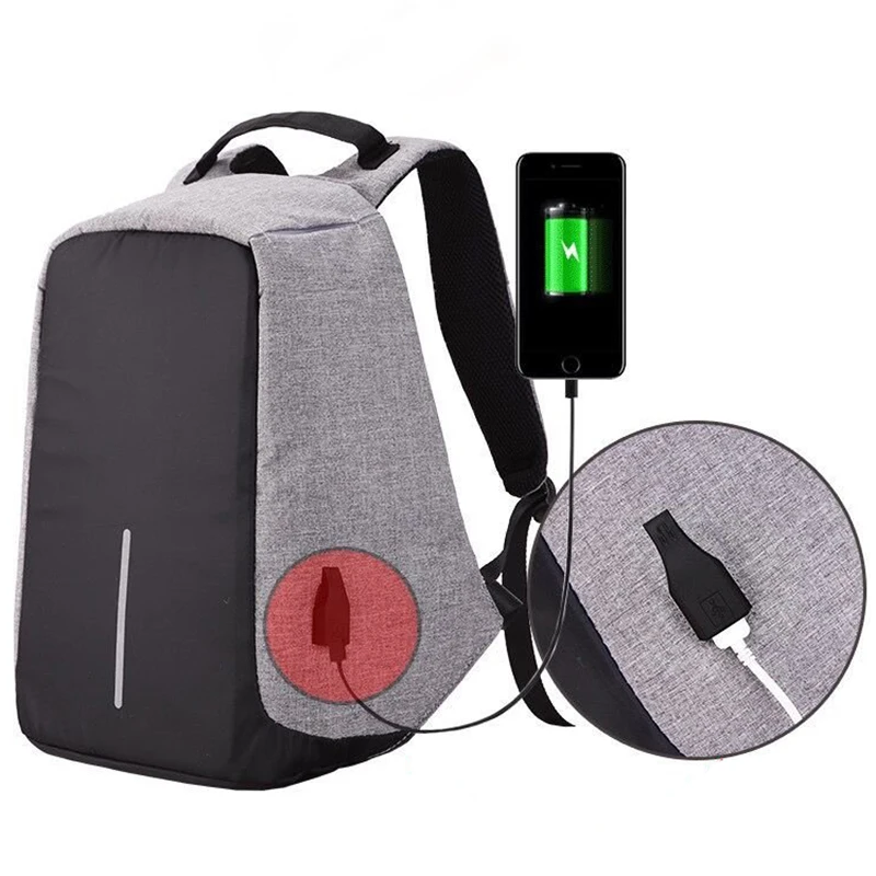 

17 Inch Breathable Waterproof Oxford Laptop Backpack with USB Port Portable Business USB Anti Theft Laptop Backpack, Grey,blue,black,purple