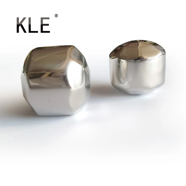 

Set of 4 with plastic box Stainless Steel Wine Cooler Ice Cubes, Silver