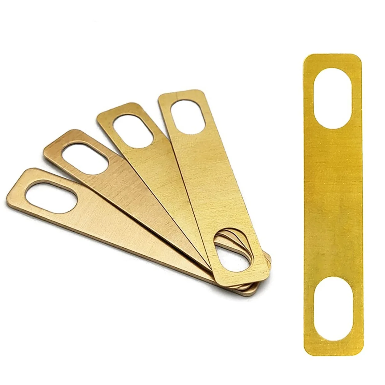 

8Pcs Guitar Neck Shims, 4Pcs 0.2mm, 2Pc 0.5mm and 2Pc 1mm Thickness Brass Shims for Electric Guitar Bass Luthier Tools