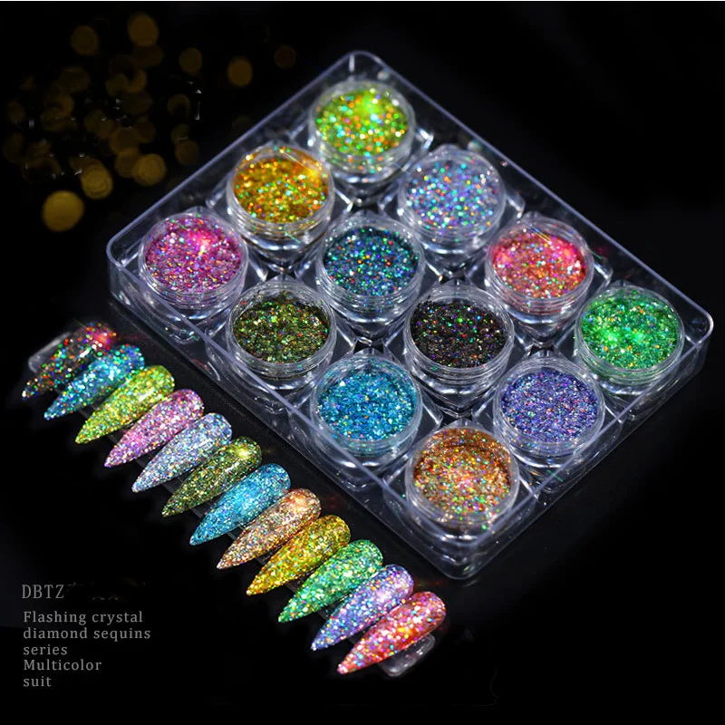 

Japanese 12 Color Laser Nail Professional Powder Dip, Customized