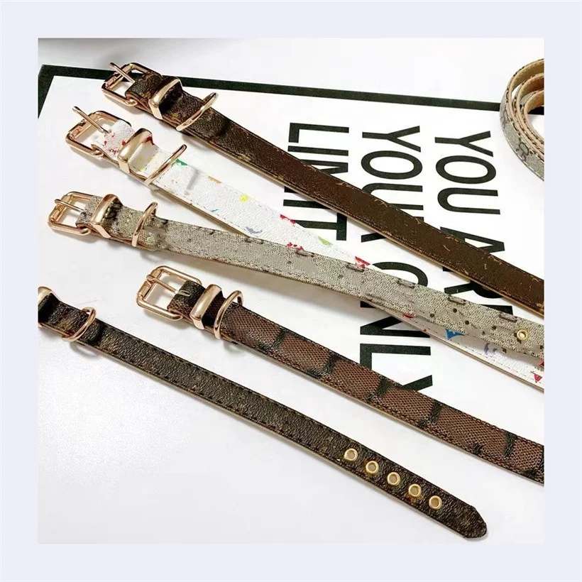 

Fashion New Design Custom Logo Personalized Pet collar supplies Wholesale PU Leather Waterproof Luxury Dog Collar Leash