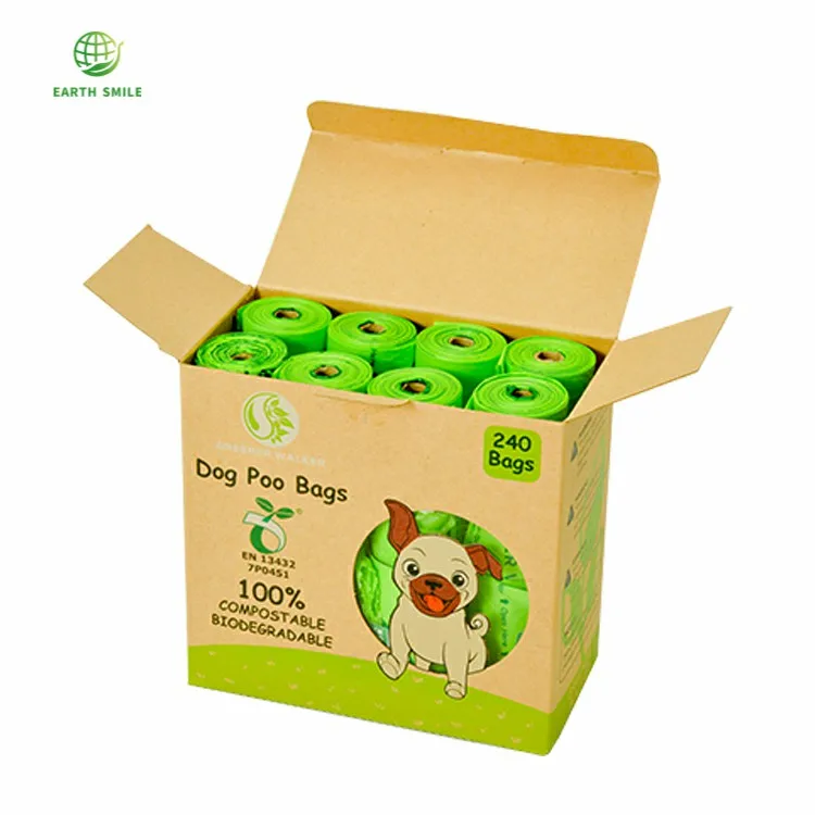 

Personalized Custom Printed Puppy Cat Dog Poop Bag Bio Degradable Cornstarch Poop Disposal Bags