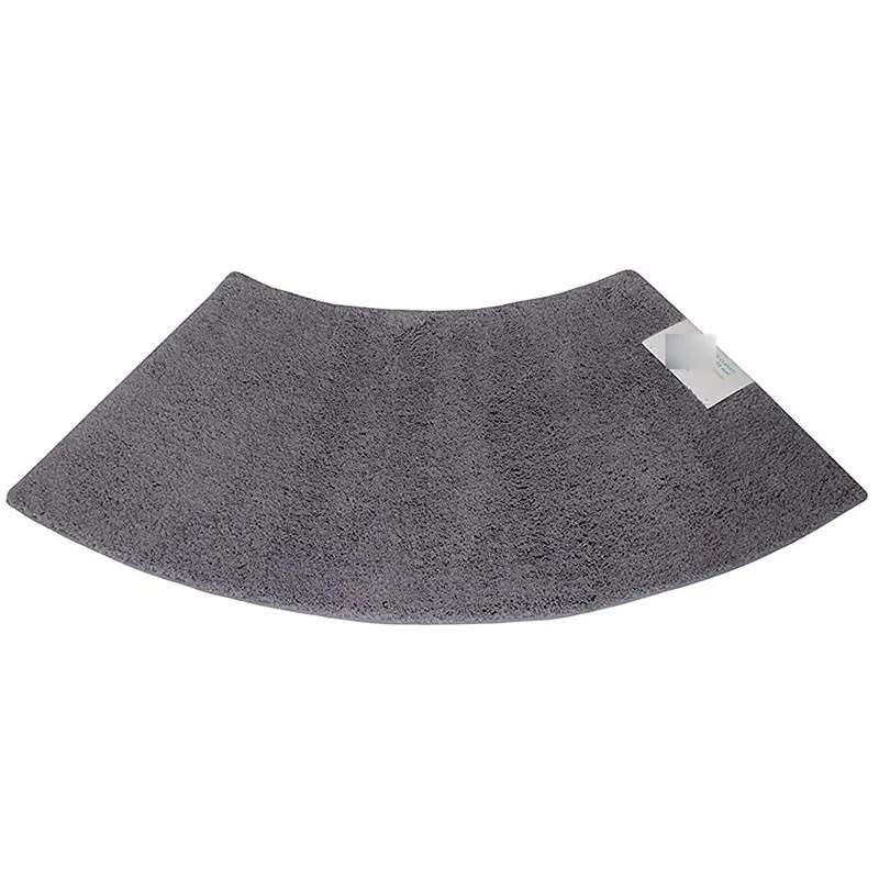 Luxury Quadrant Large Curved Shower Mat,Microfibre,Grey,153 X 50 X 2.5