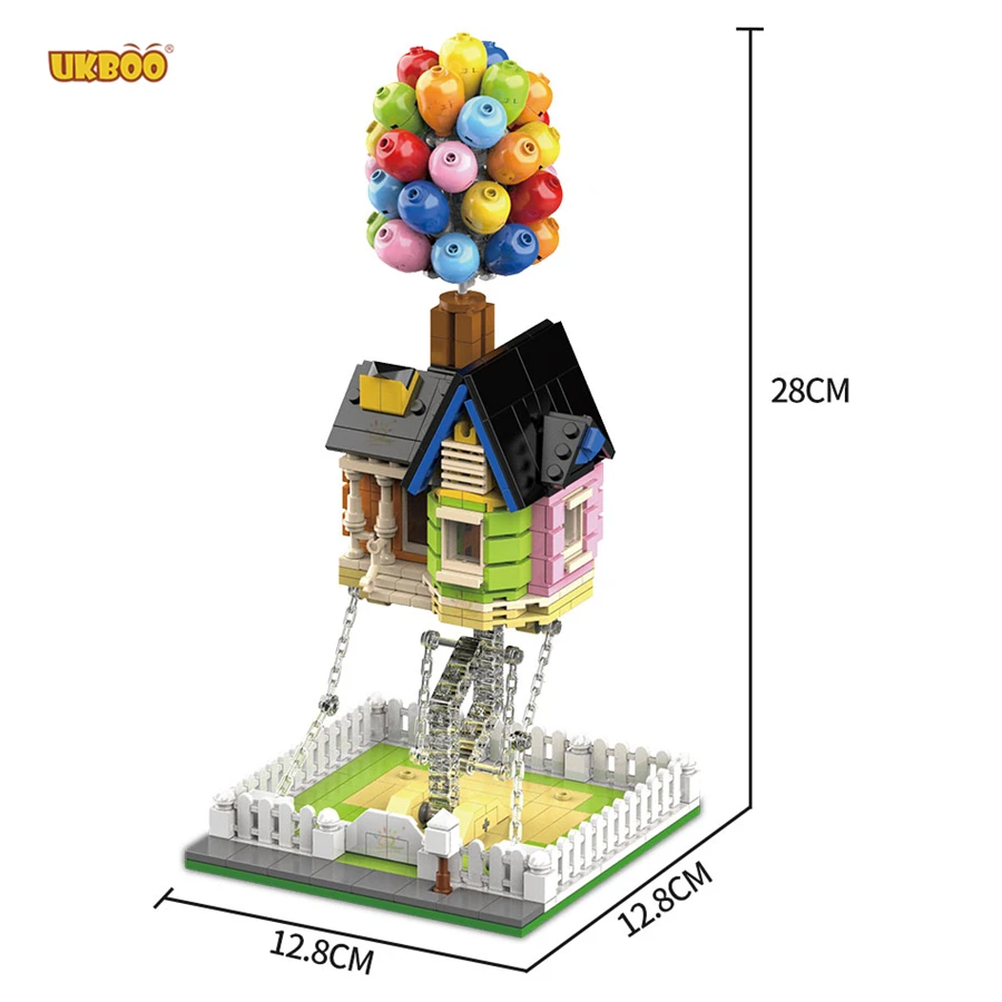 

Free Shipping UKBOO 555PCS 2009 Movie Up Heliums Carl Flying Tour Balloon Dream Love Adventure THE BALLOON HOUSE Legoinglys