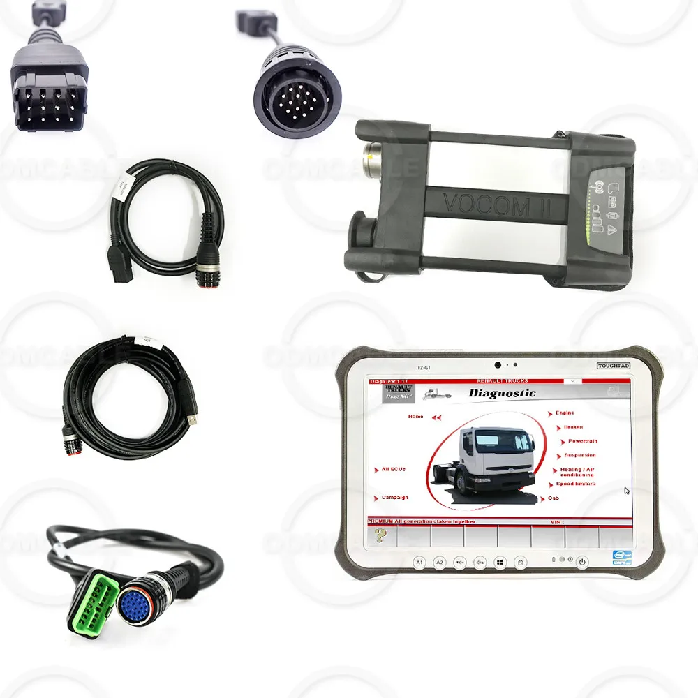 

Vocom II Truck Diagnosis with FZ G1 laptop with Vocom II For renault UD Truck Diagnostic software