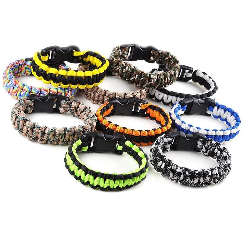 

Outdoor Survival Paracord Bracelet Hiking Gear Travelling Camping Gear Kit Equipment, 270 colors