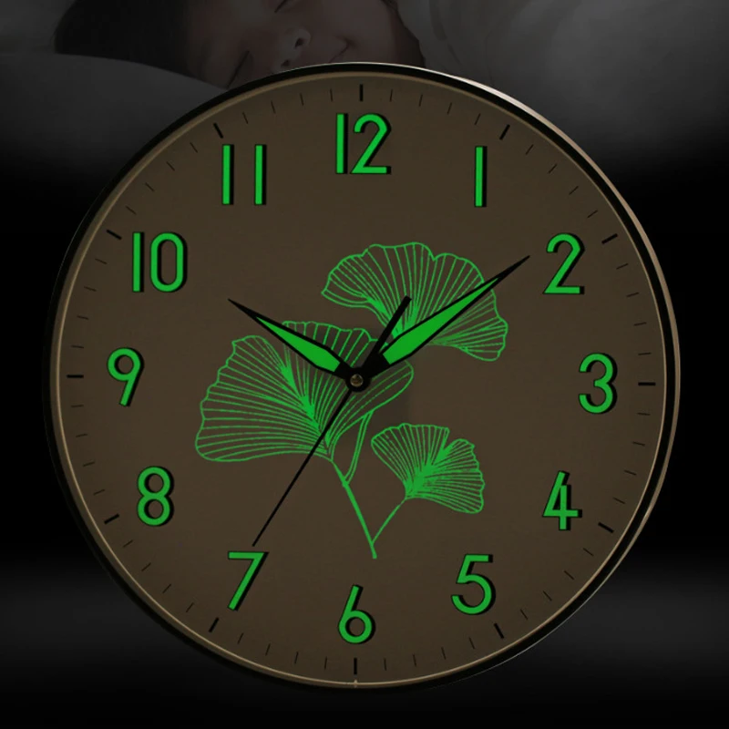 

Custom Logo Luminous Wall Watch Clock 12 Inch Living Room Home Decor Silent Quartz Needle Digital Glow in Dark Wall Clocks