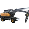China Shandong wheel excavator hydraulic timber grab for sale