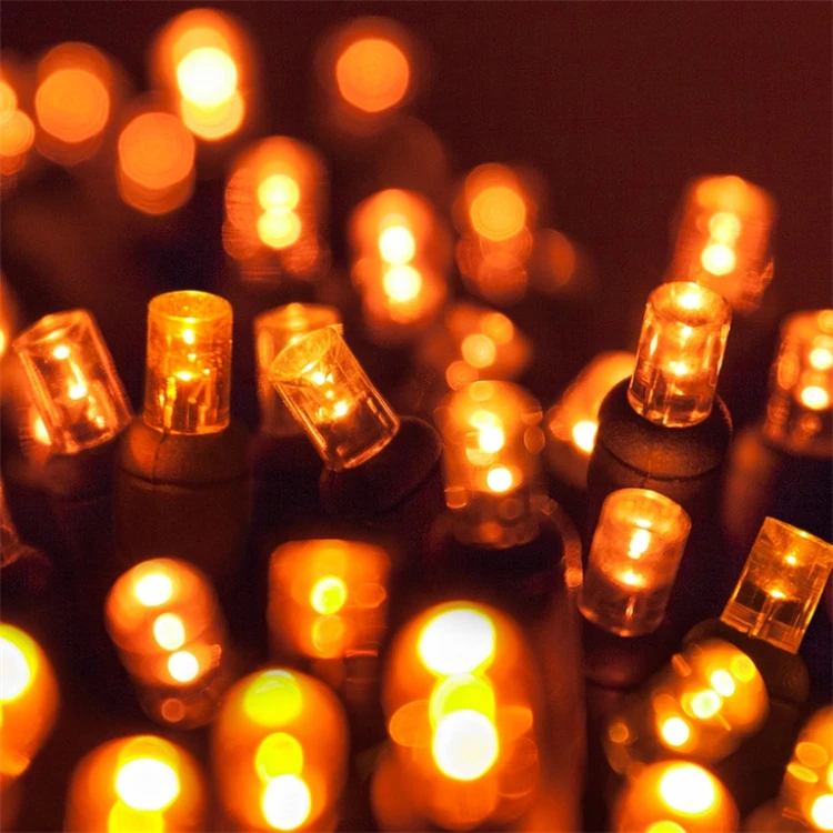 Commercial 50 Light Cool White 5mm Wide Angle Conical Led Light String