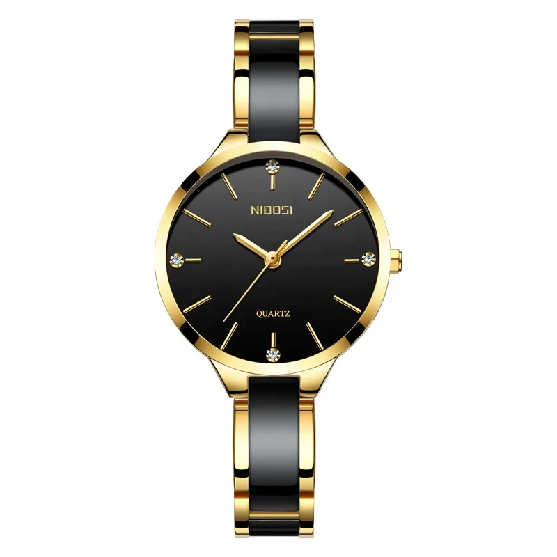 

NIBOSI 2330 Brand Luxury women Watches Fashion Ladies Watches Simple Ceramic Female Quartzwatch wrist women Watch