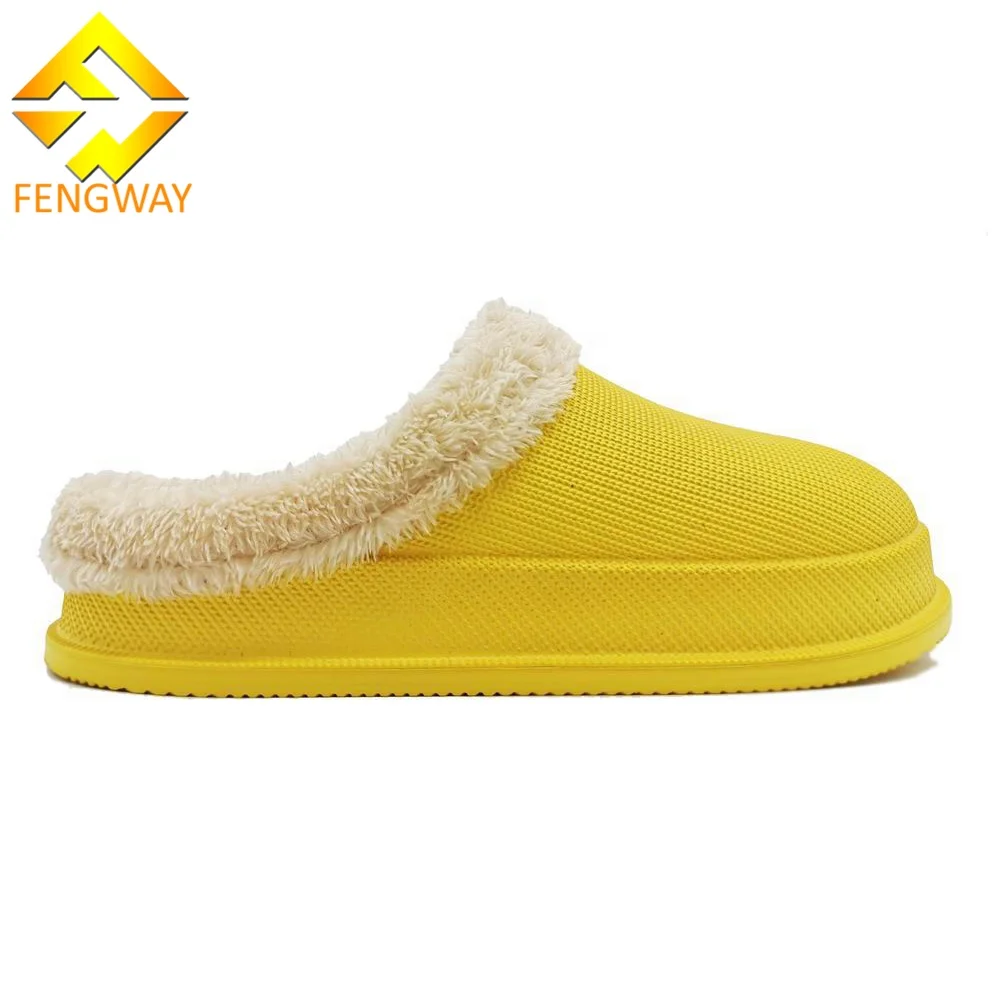 

yellow color EVA soft warm ladies slippers waterproof women slipper shoes for winter