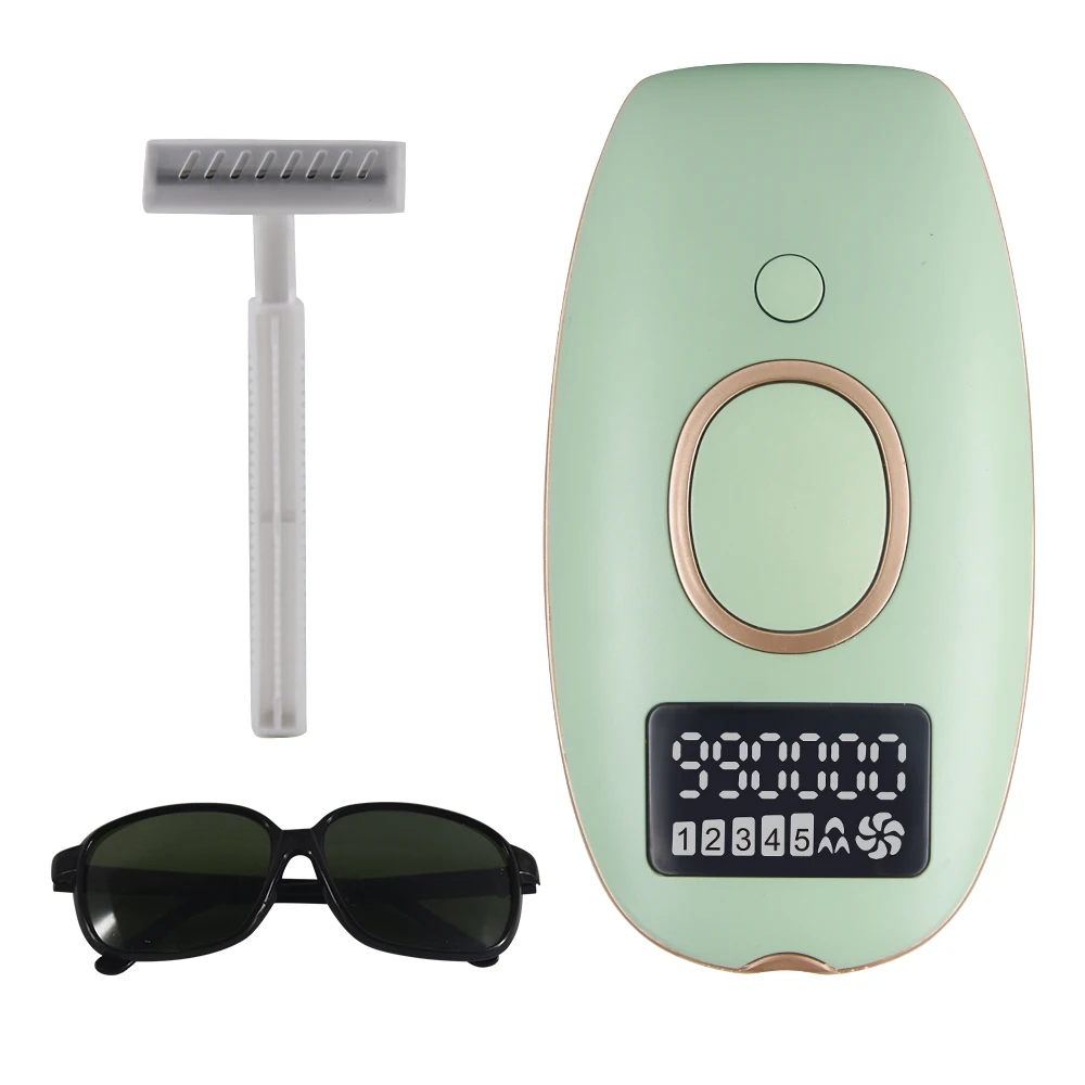 

ipl laser depilator lcd high power automatic laser hair removal, White+rose gold
