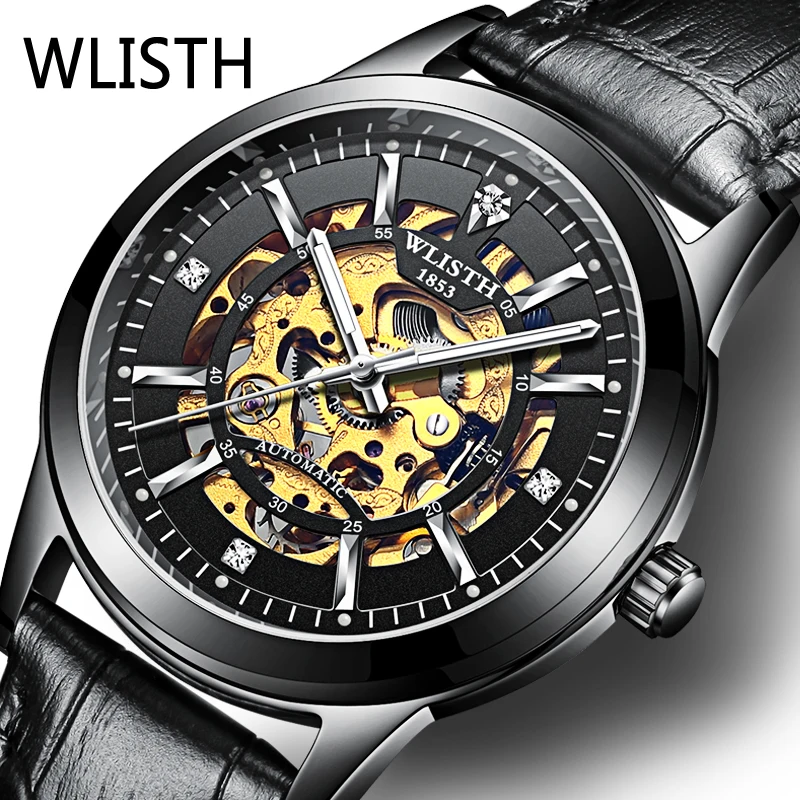 

Mechanical watch men's trend rose gold hollow automatic mechanical watch manufacturers wholesale