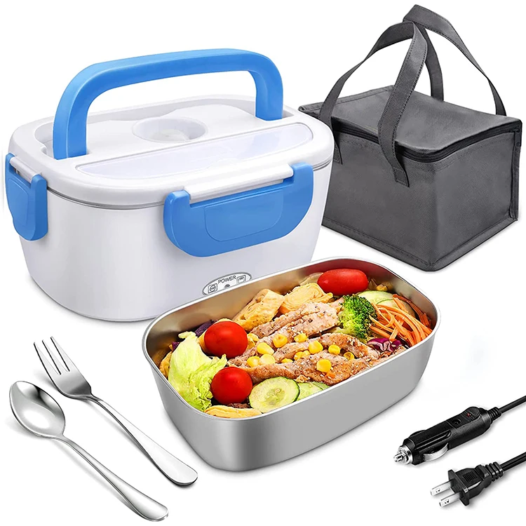 

Stainless Steel Food Container Lonchera Electrica 110-220V 40W Self Heating Lunch Box Electric Heating Lonchera Electrica, Pink/orange/blue/red/green/grey