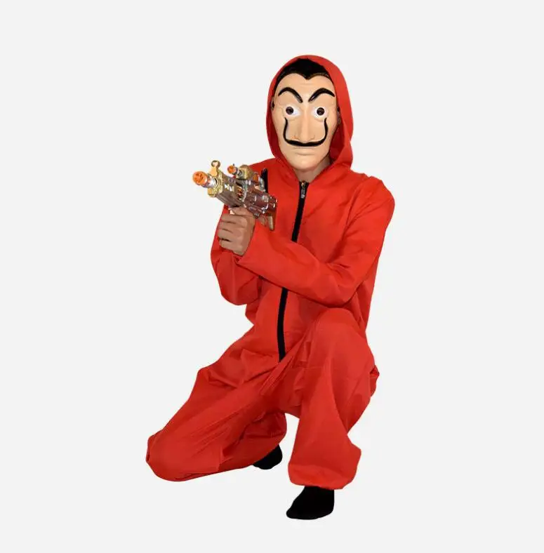 
Unisex Dali Money Heist Coverall Jumpsuit Prisoner Costume 