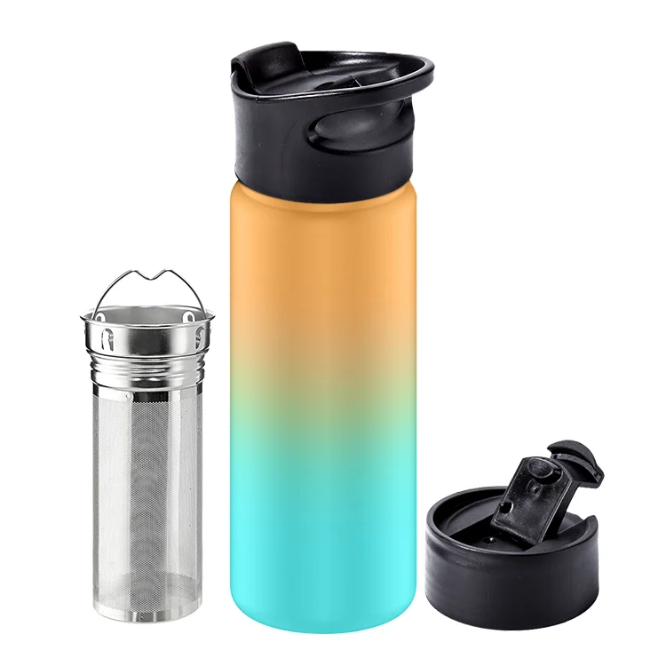 

18oz 32oz Stainless Steel Insulated Tea Infuser Bottle for Loose Tea - Thermos Travel Mug with Removable Tea Infuser Strainer, Customized color acceptable