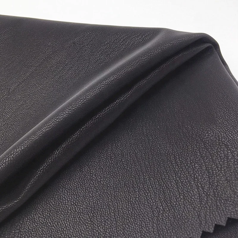 柔软手感乙烯基皮革人造 pu革与拉丝针织背衬