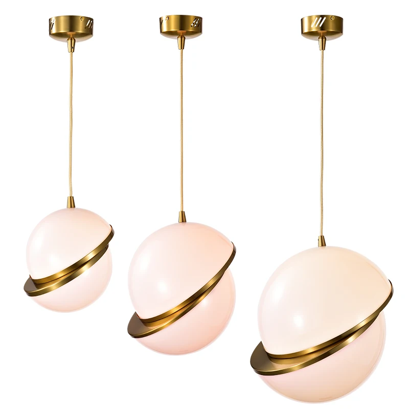 Smart design LED sphere light steel and PC ball pendant light ceiling E27 hanging light ceiling