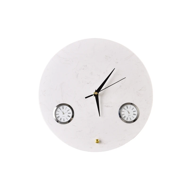 

Modern simple light luxury agate clock ornaments home living room office marble soft ornaments home decoration