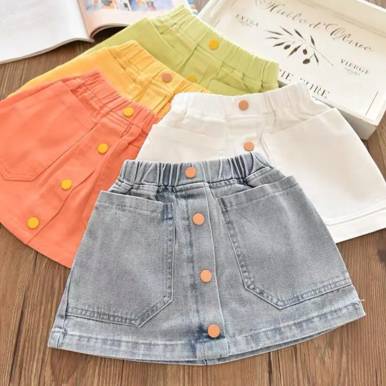 

Genuine girl mini white girls skirts for girls toddler blue jean skirt kids