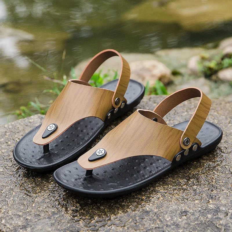 

fashion men slipper genuine cow leather slipper import slippers wholesale, 3 colors