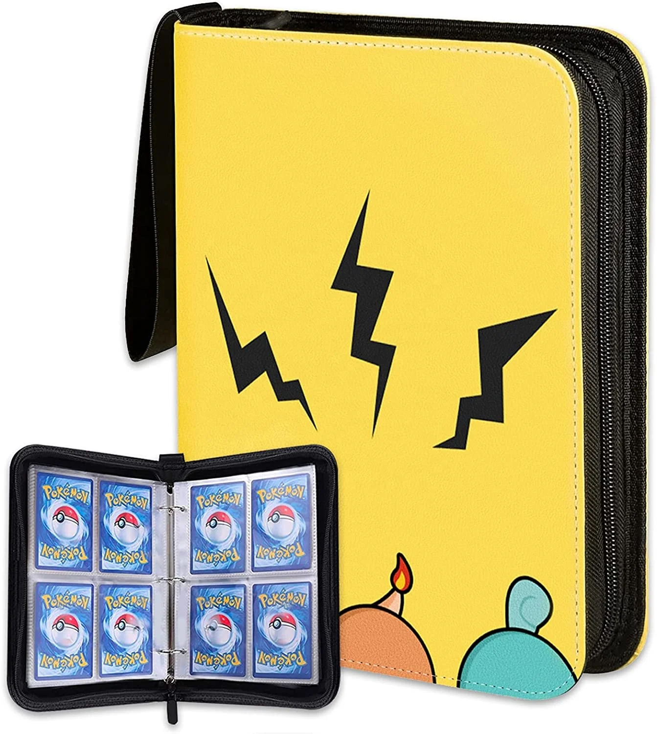 

Logo Customized Waterproof Card Binder With Sleeves 4 Pocket Compatible For Basketball Game Card Trading Collectors Album
