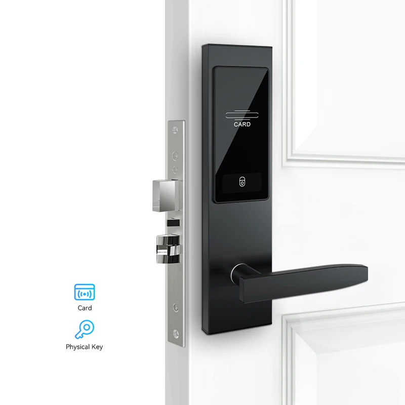 

Tediton Wholesale Digital Rfid Card Management Hotel Lock System with Handle Key Smart Hotel Lock