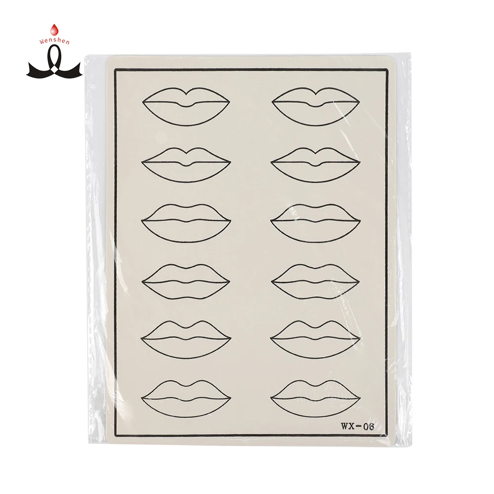 

WSPMU Factory Supply Permanent Makeup Practice Skin Lip Tattoo Practice Mat With High Quality, Skin color