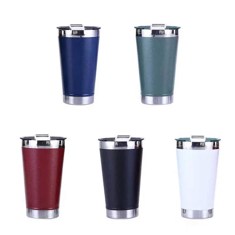 

Wholesale 16oz Vacuum Double Wall Thermos Insaluted Tumbler Cup With Bottle Beer Opener Stainless Steel Stanley Cups, Customized color