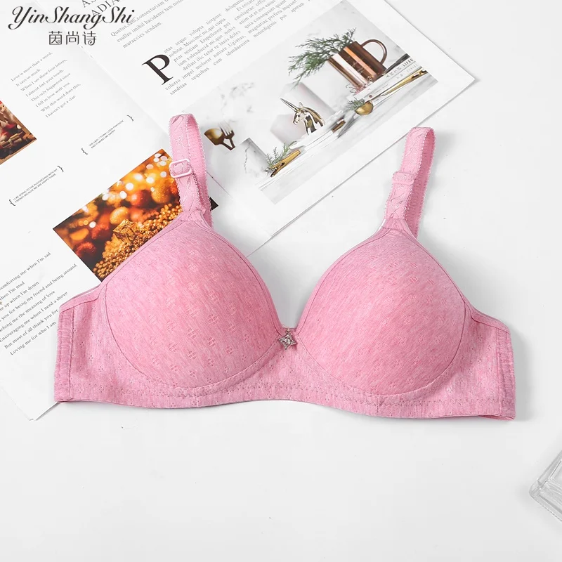 

Cheapest price solid color ladies bra cotton bra for women