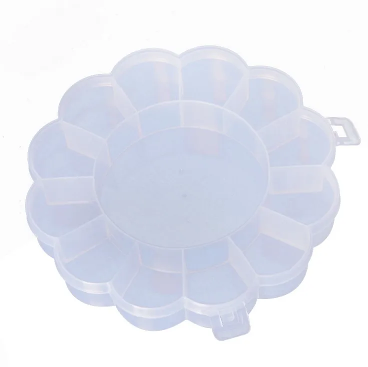 

New Hot Transparent Flower Shape Jewelry Organizer Plastic Storage Box