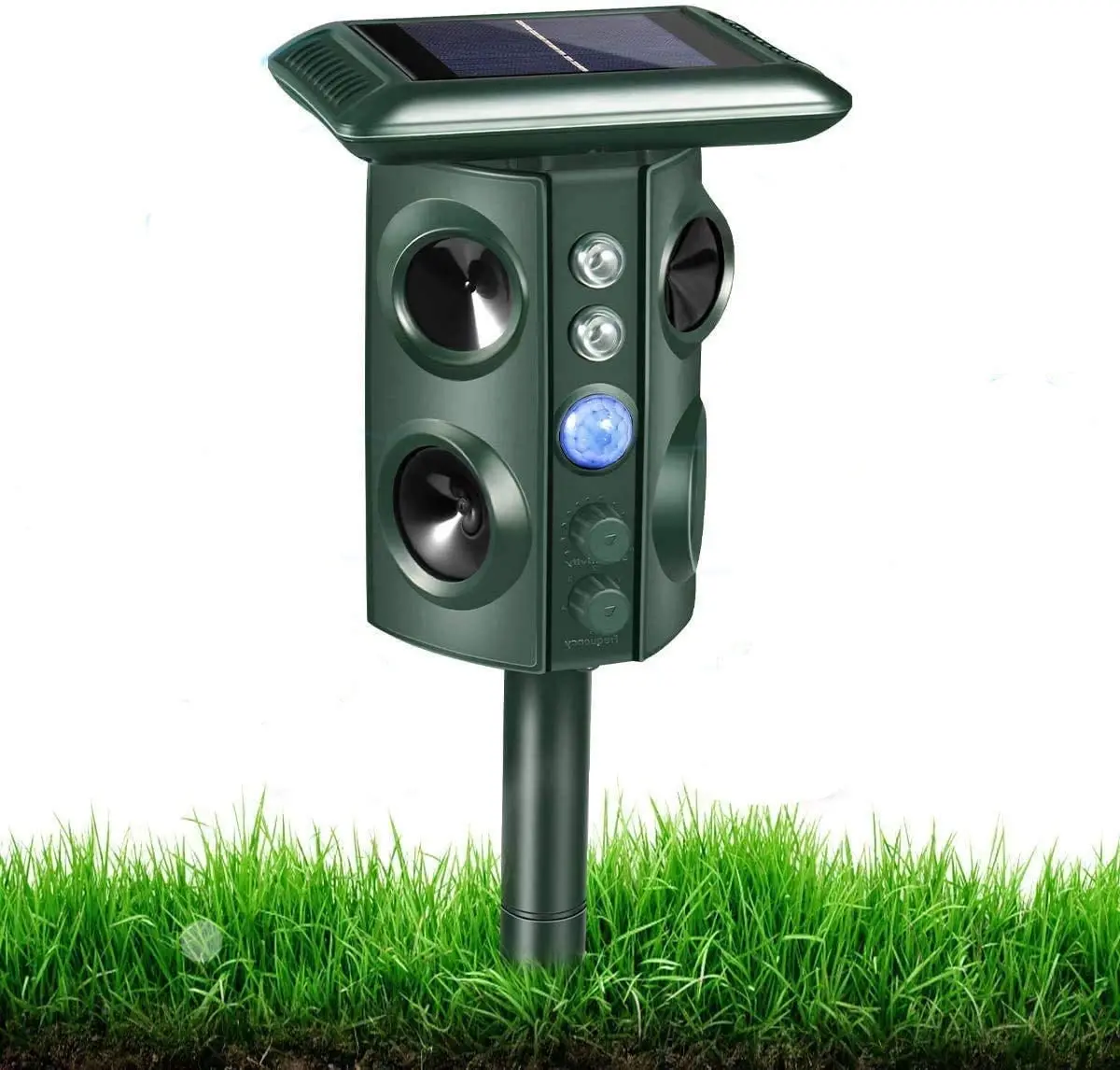 

ROHS CE FCC PSE IP55 outdoor lawn waterproof Shenzhen solar mouse snake mole motion activated animal ultrasonic repeller