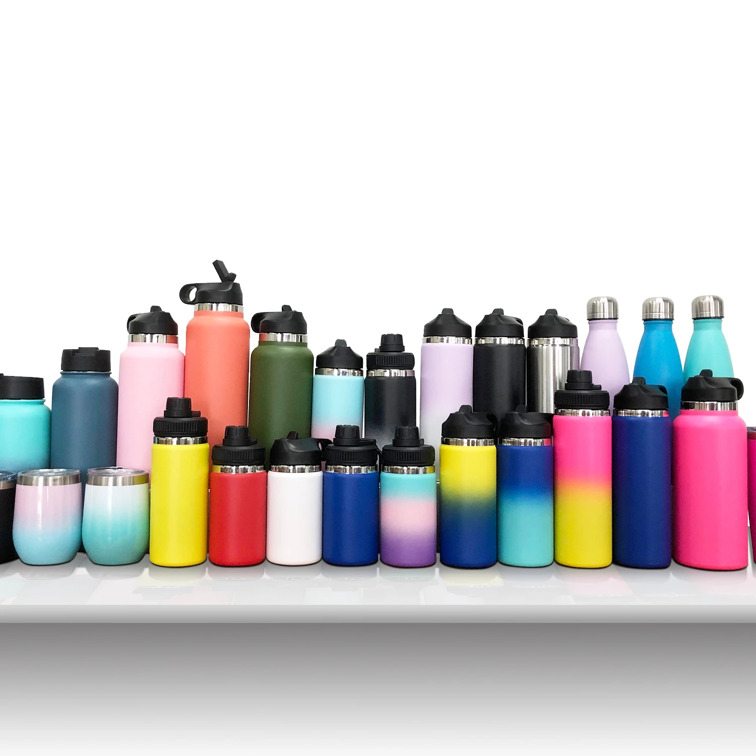 

2021 Wide Mouth Outdoor Sports Water Bottle Double Wall 304 Stainless Steel Vacuum Flasks Insulated HydroFlasks