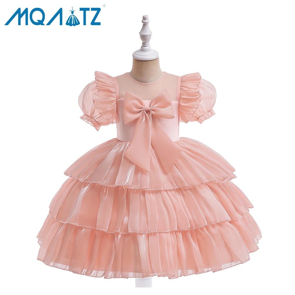 

Whosale Fluffy Style baby girl clothes Summer Party Drees For Kids Wear L1973