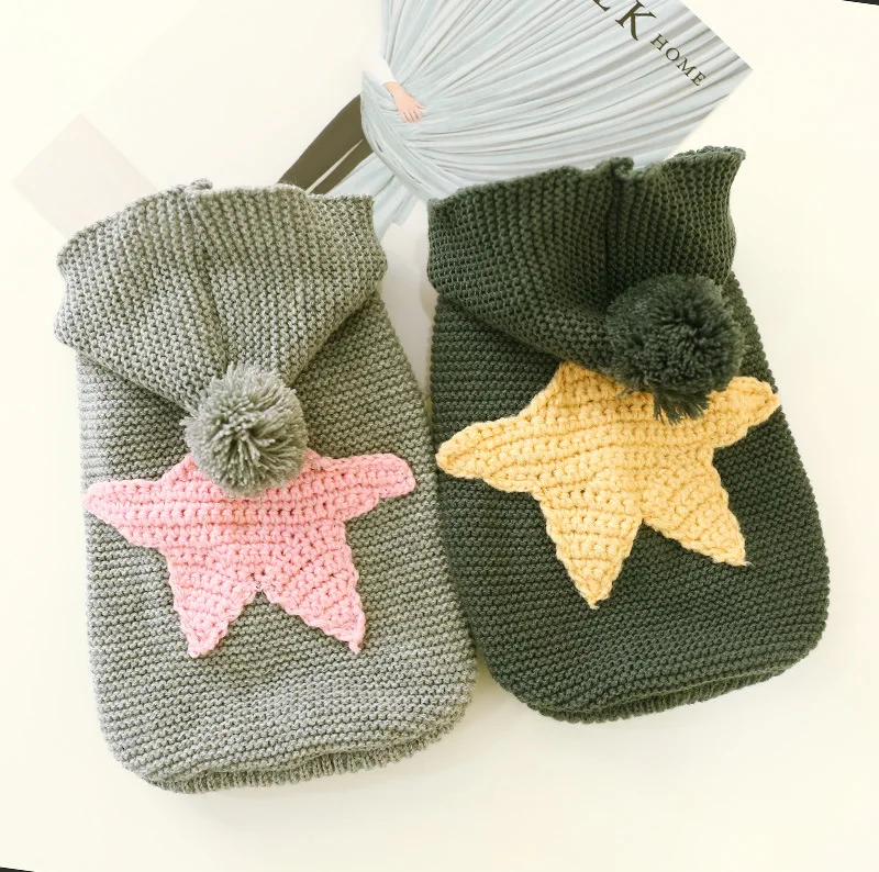 

Amazon Hot Sale Pet Clothing New Fashion Pet Dog Sweater Winter Pet Dog Cat Star Knit Sweaters, 10 colors