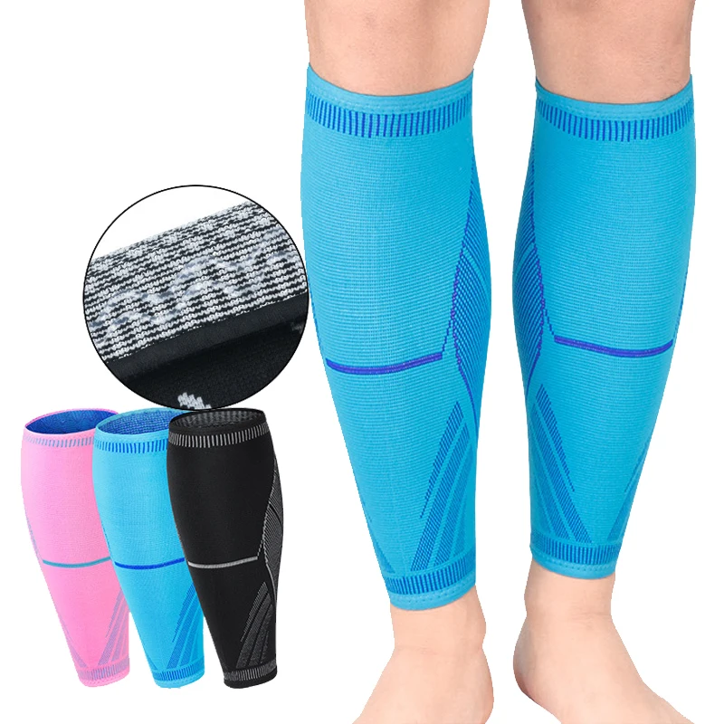 

Base Layer Compression Leg Calf Sleeves Warmers Shin Guard Cycling Leg Sleeve Men Women Football Basketball Sports Calf Support, Blue, pink, black