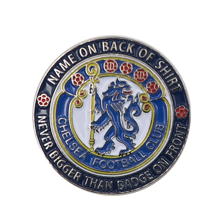 

Promotional Souvenir Factory Custom round high quality Soccer soft Enamel lapel Pin Badge, Custom color