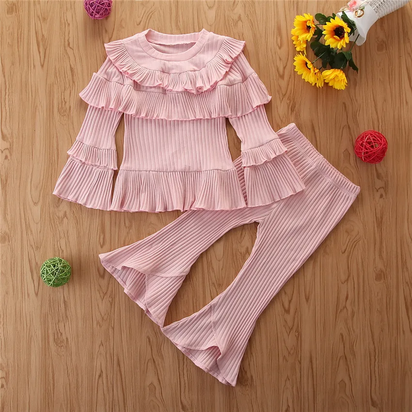 Spring Fall Two Piece Cotton Tops And Pants Cute Pretty Pink Outfits