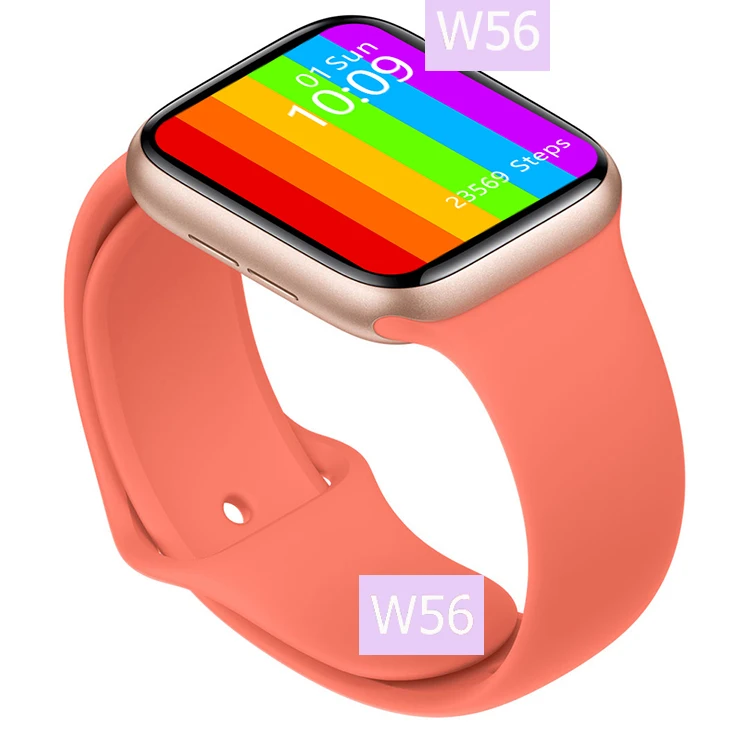 

W56 Smart Watch 6 44mm 1:1 Design 1.75 Display Wireless Charger Heart Rate ECG Series 6 BT Call Scroll Crown Smart Watches W56