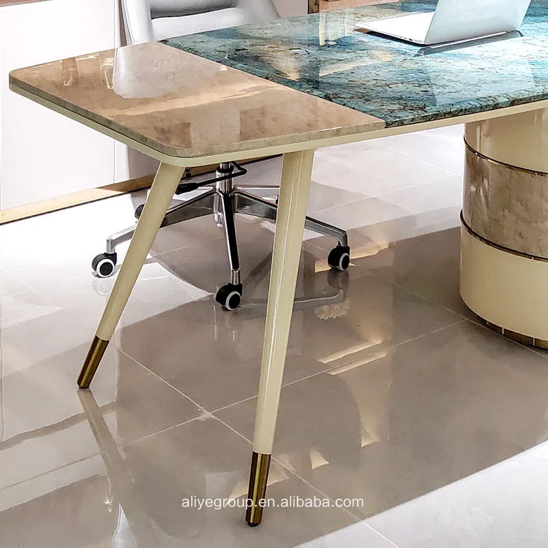 Italian Luxury Marble Office Desk Modern Executive Office Table And