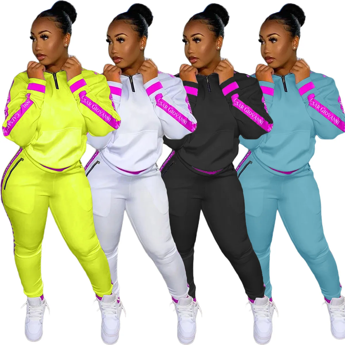 

2020 Sexy 2 Piece Set Women Jogging Suits Women Set Two Piece Women Sweatsuit Set