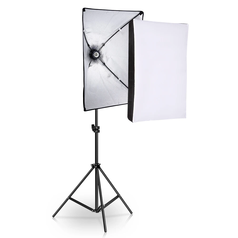 

Photography Equipment Softbox 50x70CM Single Lamp with Tripod for Photo Studio Lighting Kit Softbox Lighting Kit, Balck